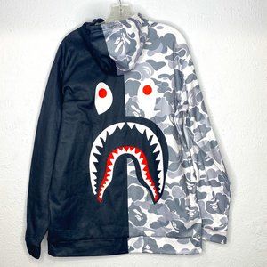 XIAOREN 3D digital printing NWOT XXL hooded sweatshirt in black, grey, white,red